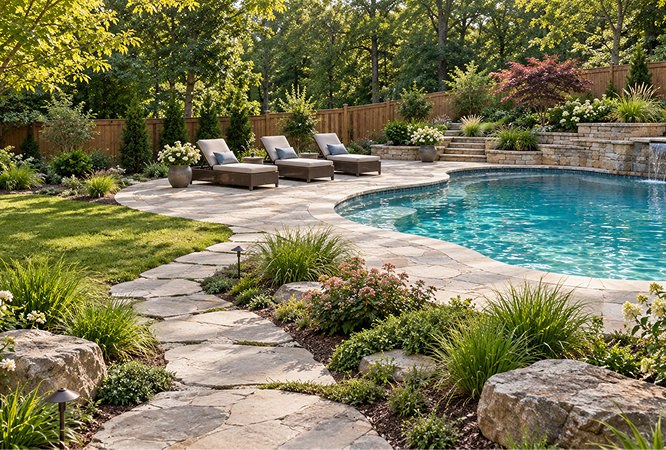 Backyard before the transformation