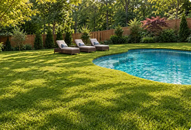 Completed backyard design after the transformation