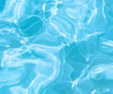 Rippling light blue water.