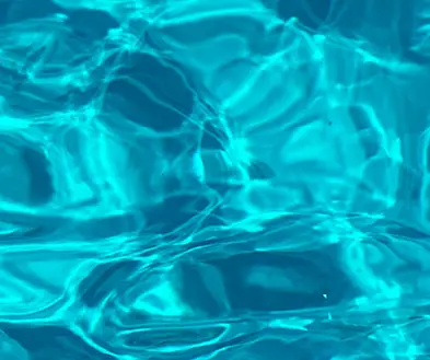 Rippling turquoise water.