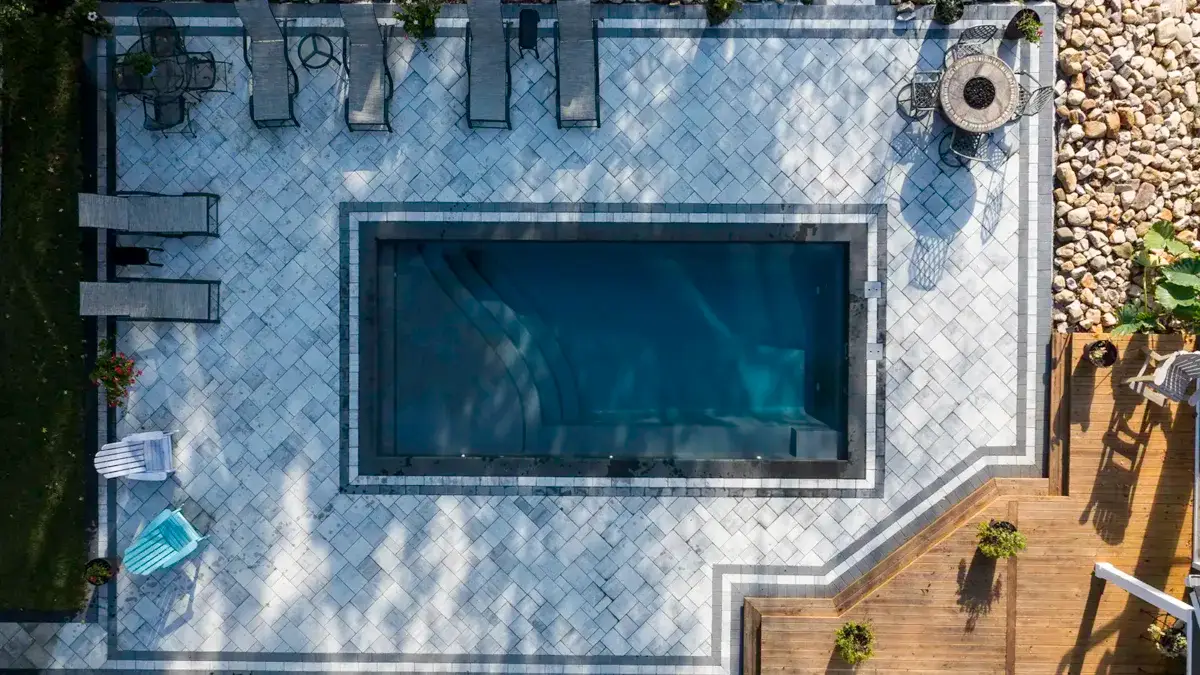 The Bliss fiberglass swimming pool
