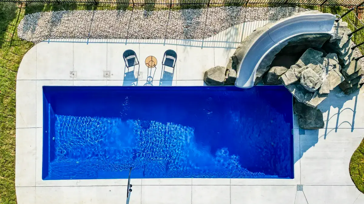 The Celebration fiberglass swimming pool